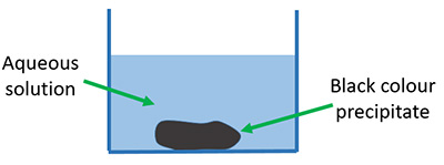 precipitate in the aqueous solution
